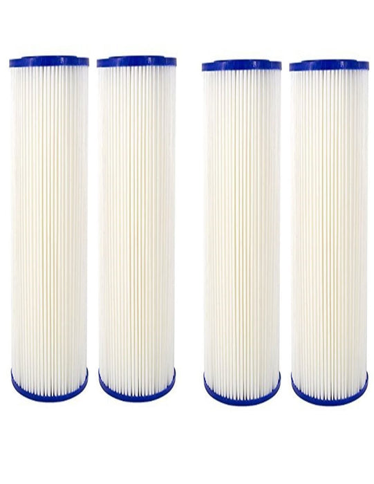 CFS Pleated Water Filter Cartridges – 4 Pack – 30 Micron – 10" x 2.5" – Fits HDX HDX2PF4