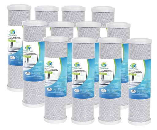 CFS Carbon Block Water Filters – 12 Pack – 10" – Fits GE GXWH04F