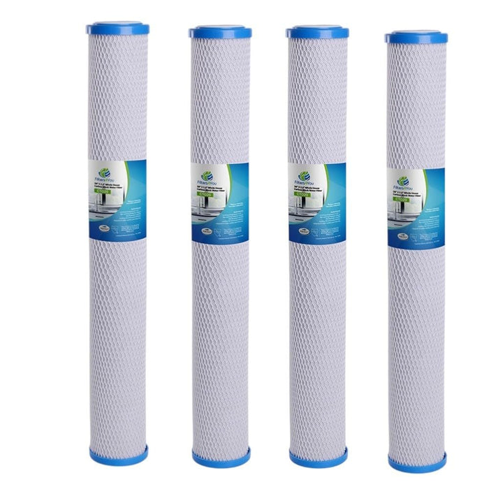 CFS Carbon Block Water Filter – 4 Pack – 5 Micron – 20" x 2.5" – Fits 155597-43, C1-20