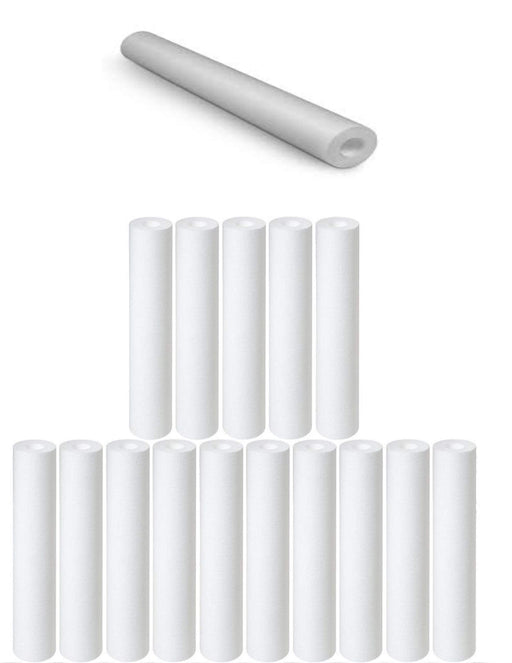 CFS – 16 Pack Polypropylene Sediment Water Filter Cartridges Compatible with GE GXWH04F Models – Remove Bad Taste & Odor – Whole House Replacement Water Filter Cartridge, 5 Micron - 10"Inch, White