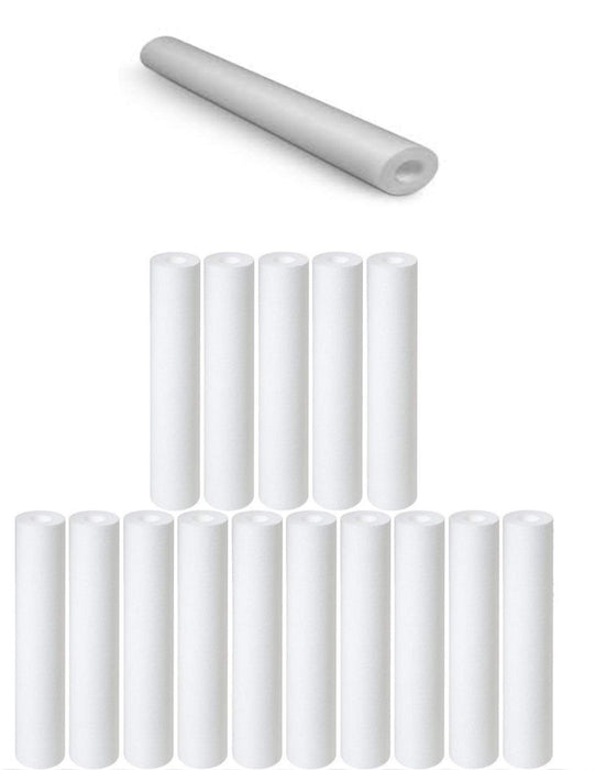 CFS – 16 Pack Polypropylene Sediment Water Filter Cartridges Compatible with GE GXWH04F Models – Remove Bad Taste & Odor – Whole House Replacement Water Filter Cartridge, 5 Micron - 10"Inch, White