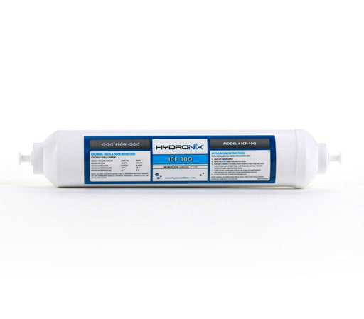 Inline RO Post Fridge Ice Coconut GAC Water Filter 2000 Gal, 1/4" Quick Connect