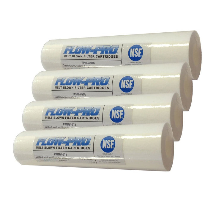 FLOW-PRO 1M-4PK Sediment Water Filter Cartridge – 1 Micron – 4 Pack