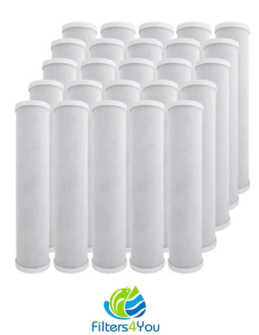 25PK 10" x 2.5" Coconut Shell CTO Carbon Block Water Filter for RO & Whole house