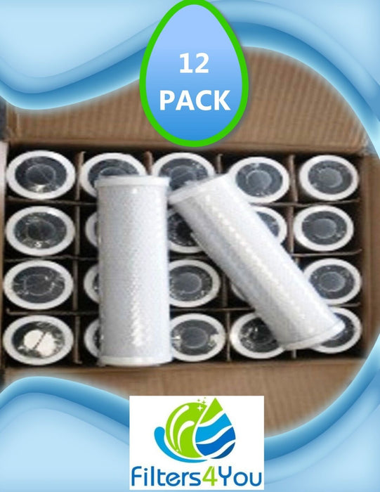 Pack of 12  FlowPur/ Watts WCBCS-975RV Compatible Carbon Block Filters