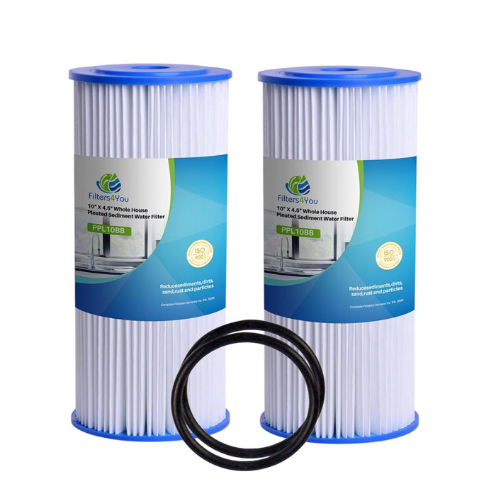 CFS Pleated High Flow Water Filter – 2 Pack with O-Rings – Fits AO-WH-PREL-RP, HDX4PF4