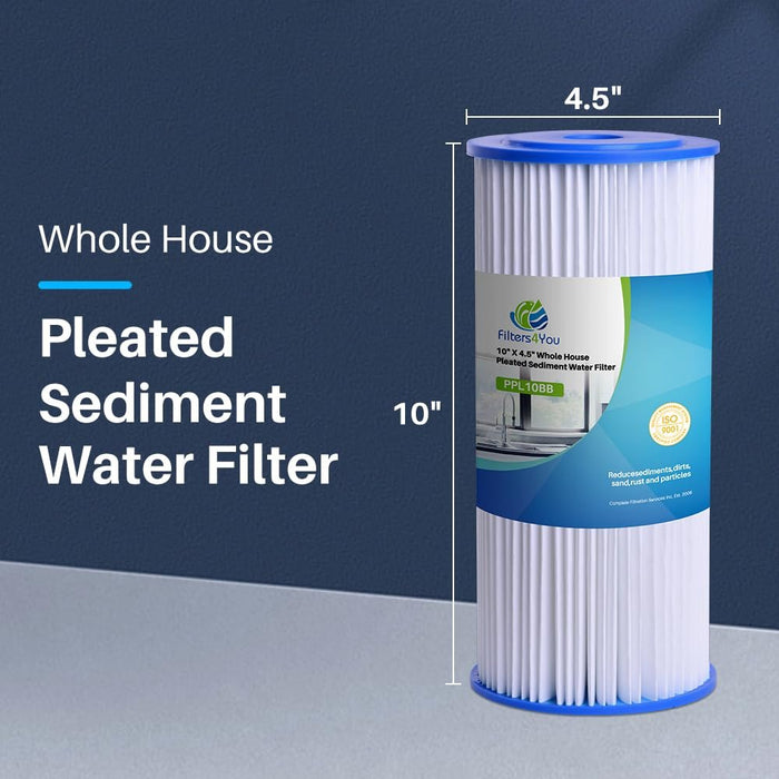CFS – Pleated Water Filter Cartridges Compatible with FXHSC, R50-BBSA, R50-BB, WFHDC3001, W50PEHD, GXWH40L Models – Removes Bad Taste – Whole House Replacement Filter Cartridge