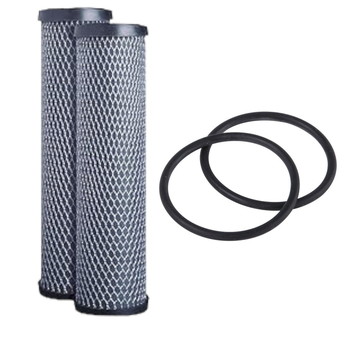 Filters4you Carbon Block Filters – 2 Pack – 10" x 2.5" – Fits GE FXWTC, GXWH04F, GXWH20S