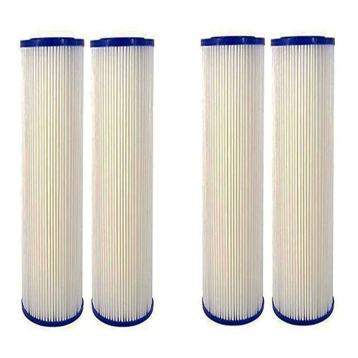 CFS – 4 Pack Pleated 0.35 Sub-micron Post-Filter Cartridges for Whole House Water Filter Systems – Removes Bad Taste and Odor – White