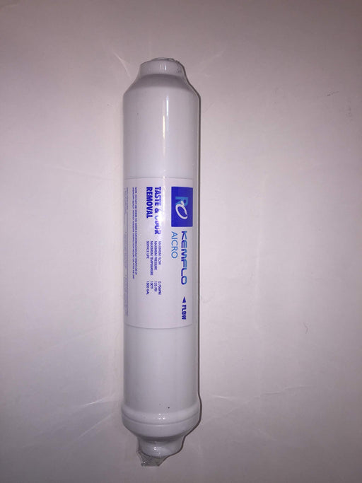 Kemflo AICRO-Q GAC Inline Filter – 10 x 2 In – 1/4 In Quick-Connect