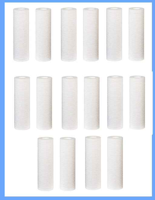 CFS – 16 Pack Sediment Grooved Water Filter Cartridges Compatible with AP110 CFS110 Models – Remove Bad Taste & Odor – Whole House Replacement Water Filter Cartridge, White