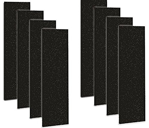 CFS – Pack of 8, Premium Cut-to-Fit Carbon Activated Pre-Filter for FLT4825, AC4800 Series – Fresh and Filtered Air for Indoor, Home Filtration – Charcoal Air Filter Sheet – 4.8" x 15.75" – Black