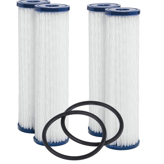 Filters4you Pleated Sediment Filters – 10" x 2.5" – Fits GE FXWPC