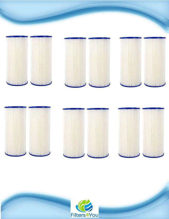 Fits Pentek R50-BB 50 M 10 x 4.5 Whole House Pleated Sediment Filter 12 Pack