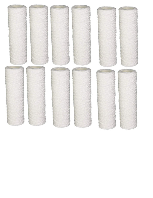 CFS – 12 Pack Universal Whole House String Wound Filtration Kit Compatible with WFPFC4002 Models – Remove Bad Taste & Odor – Whole House Replacement Water Filter Cartridge- White