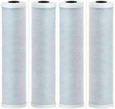 CFS – 4 Pack Carbon Block Water Filter Cartridges Compatible with CB-25-1001 Models – Remove Bad Taste & Odor – Whole House Replacement Water Filter Cartridge, 1 Micron - White