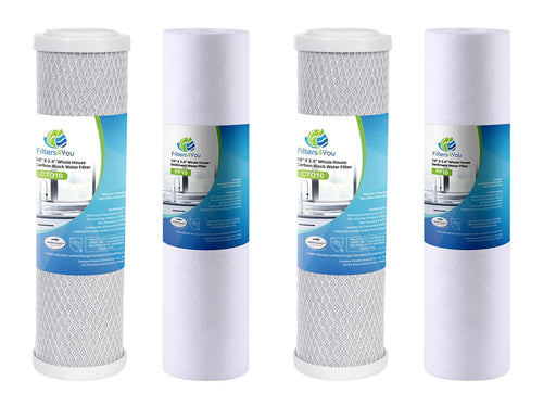 CFS Sediment and Carbon Filter Kit – 2 Pack – 1 Micron – Fits 10" RO and Under Sink