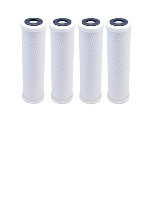 CFS – 4 Pack Activated Carbon Block Water Filter Cartridges Compatible with Flow Pur POE12GHGACB Models – Removes Bad Taste & Odor – Whole House Replacement Filter Cartridge – Universal 10" Cartridge