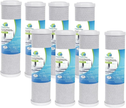 CFS Carbon Block Water Filters – 8 Pack – 1 Micron – Fits Hydro Life 52418, C-2471