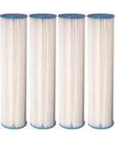 CFS – 4 Pack Whole House Pleated Sediment Water Filter Cartridges Compatible with SPC-45-2030 30 M Models – Remove Bad Taste & Odor – Whole House Replacement Water Filter Cartridge, 20" x 4.5"- White