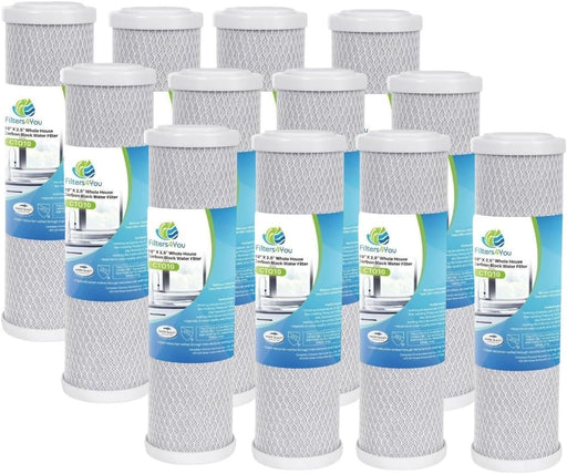 CFS Carbon Block Water Filters – 12 Pack – 1 Micron – Fits Hydro Life 52418, C-2471