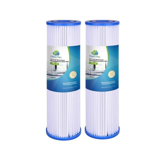 CFS – 2 Pack Pleated Water Filter Cartridges Compatible with 0.35 Sub-micron Post-Filter for Whole House Water Filter System Models – Removes Bad Taste – Replacement Filter Cartridge – 0.35 Micron