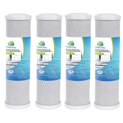 CFS Carbon Block Filter Cartridges – 4 Pack – 10" – Fits EV910853, Costguard CG53-10