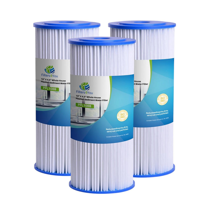 CFS – Whole House Pleated High Flow Water Filter Cartridges Compatible with HDX HDX4PF4 Models – Remove Bad Taste & Odor – Replacement Water Filter Cartridge – 30 Micron