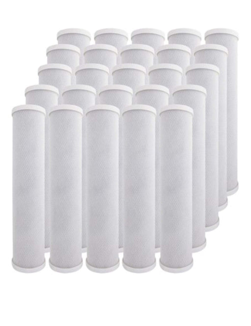 25-PACK Of 5 Micron Carbon Block CTO Coconut Shell Water Filter Cartridge 10"