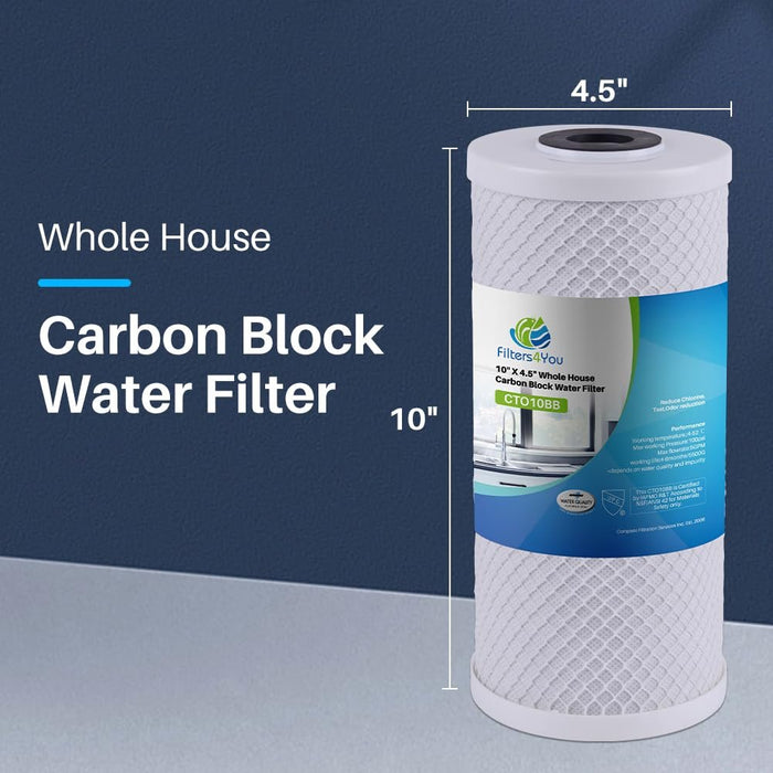CFS – Large Capacity Granulated Activated Carbon Whole House Water Filter, Sump Style Water Filter Cartridge Compatible with 4WH-HDGAC-F01 Models – Reduces Sediment, Chlorine Taste & Odor