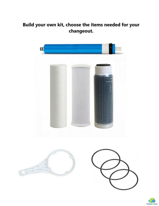 Reverse Osmosis Filter Sediment Carbon Block RODI Resin 50gpd Membrane