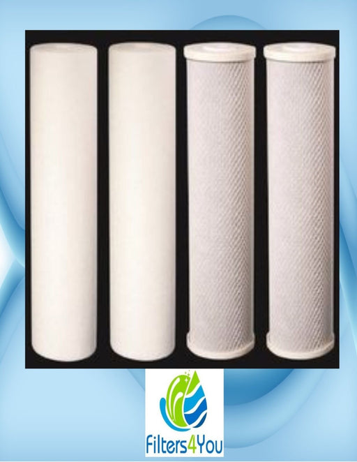 Big Blue CTO Carbon Block & Sediment 20”x4.5" Replacement Filter Cartridges Set