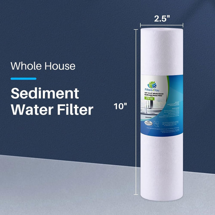 CFS – 4 Pack Whole House Sediment Water Filter Cartridges Compatible with American Plumber WPD-110 Models – Reduce Bad Taste and Odor – Whole House Replacement Filter Cartridge – 5 Micron