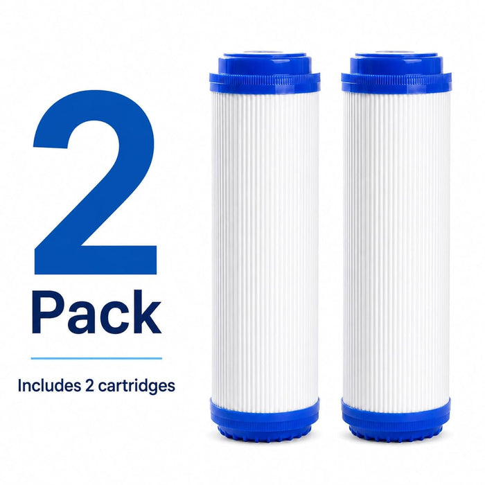 CFS Carbon Block Water Filter – 2 Pack – 5 Micron – 2.5" x 10" – RO, Aquarium & DI