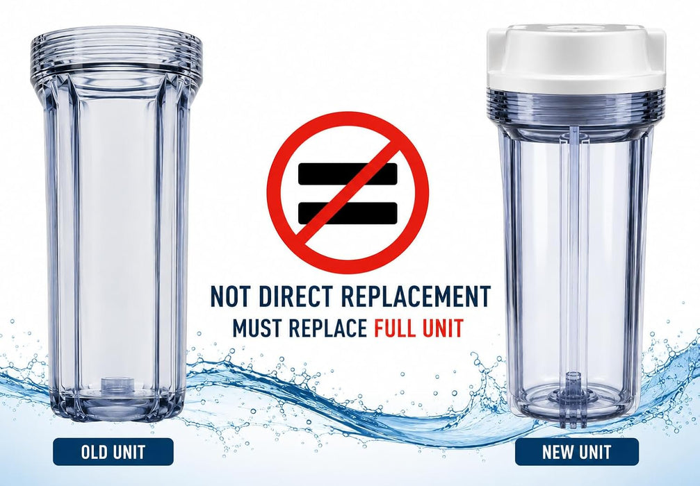 CFS Clear Water Filter Housing Kit, Carbon Block, Wrench, Bracket & Screws