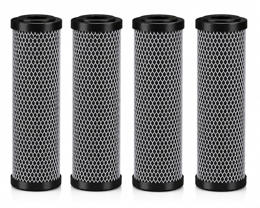 CFS Carbon Block Water Filters – 4 Pack – 10 x 2.5 – Fits T01-SS, T01-DS, C1, D-10