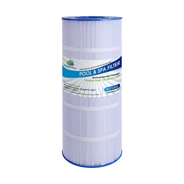 Filters4you- F4Y- PLF120A Pool Filter Replacement for C1200 Series, 120, CX1200RE, PXC125, PA120 & PA120-4, C-8412 Filter Cartridges, 1 Pack