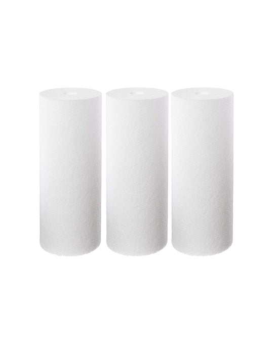 3-pack whole-house sediment water filter cartridges, 20 micron, 10 x 4.5 inches, compatible with SDC-45-1020 models