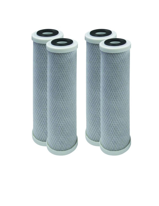 CFS – 4 Pack Activated Carbon Block Water Filter Cartridges Compatible with Rainsoft 21179 Model – Removes Bad Taste & Odor – Whole House Replacement Filter Cartridge – Universal 10" Filter Cartridge