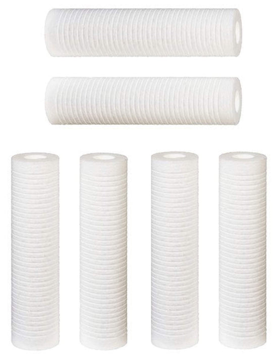 Hydronix SGC-25-1005 Grooved Sediment Filters – 6 Pack – 5 Micron – Fits AP110, WHCF-GD05