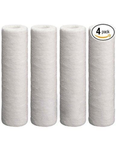 Sediment Water Filter 1 Micron 10" x 2.5" size 4 PACK Cartridge Filters Micro...