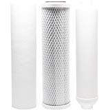 Replacement Filter Kit Compatible with Puromax PC4 RO System - Includes Carbon Block Filter, PP Sediment Filter & Inline Filter Cartridge