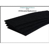 CFS – Pack of 4, Premium Universal Activated Carbon Air Filter– Home Filtration - Charcoal Air Filter Sheet – 16-1/2” x 4-1/2” – Black