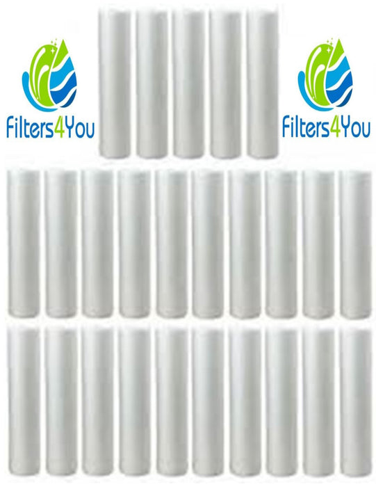 25 Sediment Water Filter Cartridges Whole House Biodiesel 50 micron 10" x 2.5"