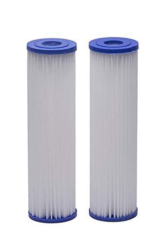 Fits EcoPure EPW2P Pleated Whole Home Replacement Water Filter - Universal Fit - Fits Most Major Brand Systems (2 pack)