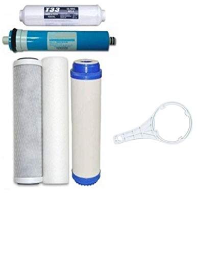 TFC Reverse Osmosis System 1-Year Replacement Filter Set for Standard Multy-stage Reverse Osmosis Water filter System 50 GPD Ro Filters,5Pack