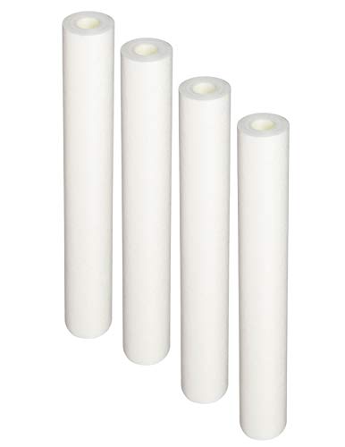 CFS – 4 Pack Water Filters Cartridge Compatible with EQ-304-20 – Remove Bad Taste & Odor - Prefilter Sediment Water Filter Cartridge – Whole House 20" Filtration System, 0.5-Micron, White