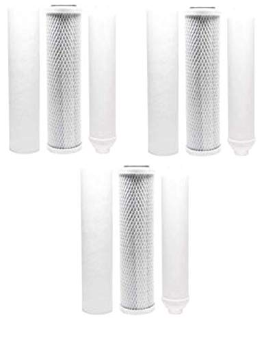 CFS – 3 Pack Water Filters Cartridge Kit Compatible with 9596 Model RO System– Removes Bad Taste and Odor – Whole House Replacement Cartridge 10” Water Filtration System