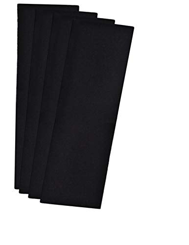 CFS – Pack of 4, Premium Cut-to-Fit Universal Activated Carbon Filter Compatible with Odor Control Part 115115 Size 21 – Removed odor and VOC's - Charcoal Air Filter Sheet – Black