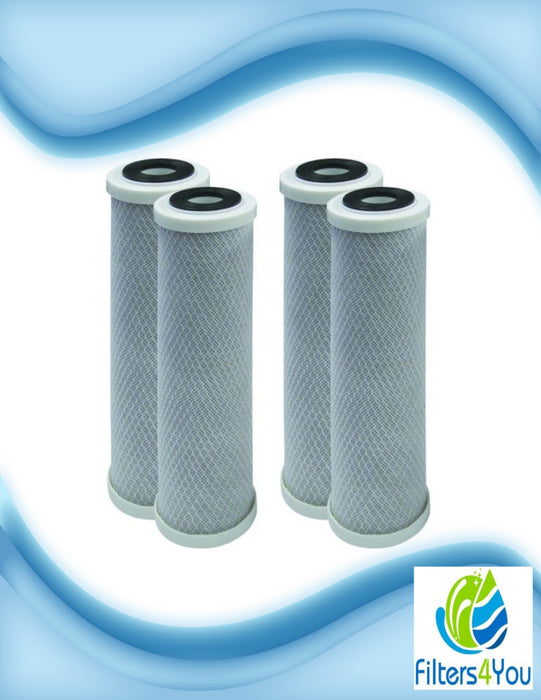 4 Pack Fits Pentek CB1-10 1 Micron Standard 10" Carbon Water Filter 255382-43